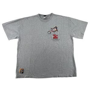 Vintage 2000 Harley Davidson Taz Pocket Tee Warner Bros Gray XXL